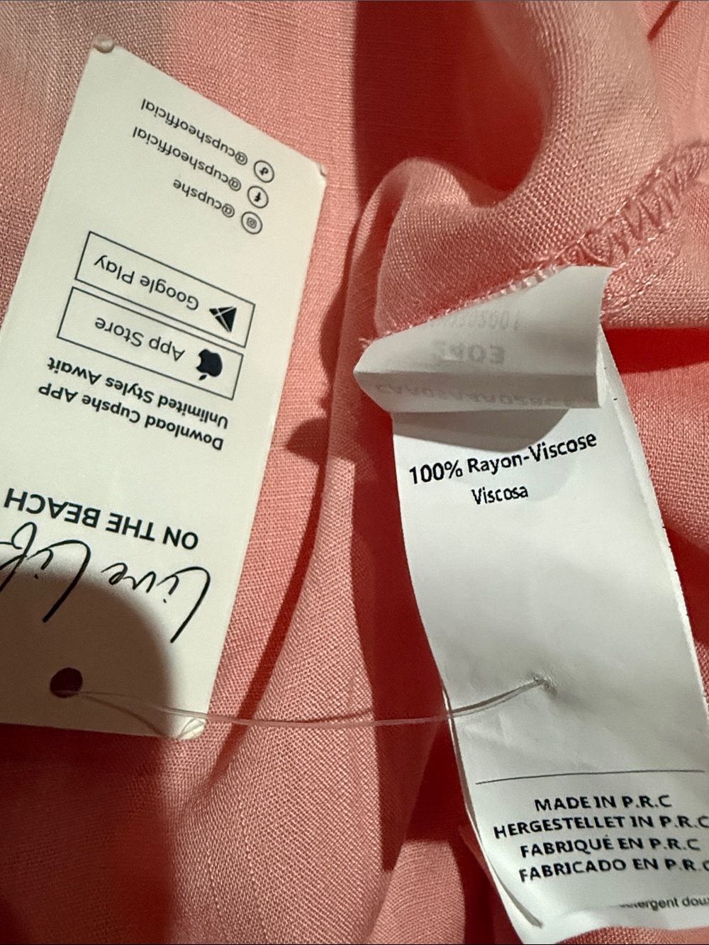 Cupshe Coral Pink Spaghetti-Strap Maxi Dress - Picture 5 of 6